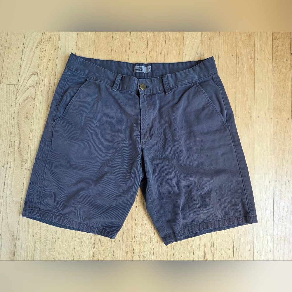Wall St. Collection Navy Blue Cotton Shorts Size 34